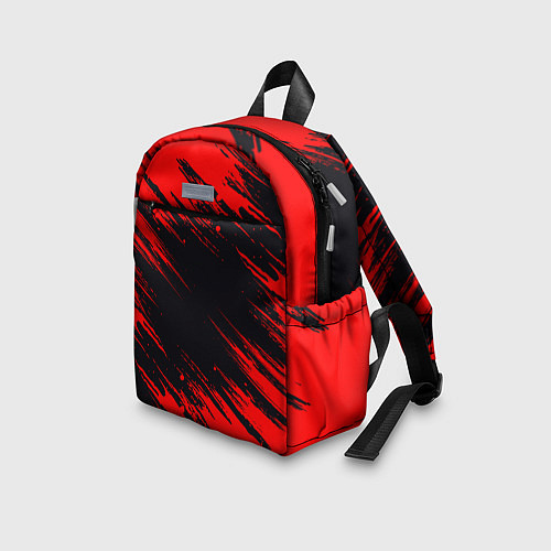 Детский рюкзак Красная краска брызги / 3D-принт – фото 3