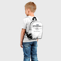 Детский рюкзак Mercedes-Benz - White texture, цвет: 3D-принт — фото 2