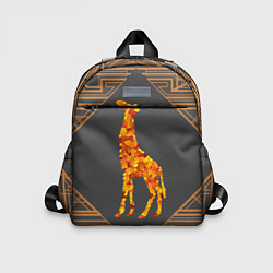 Детский рюкзак Жираф из листьев, цвет: 3D-принт