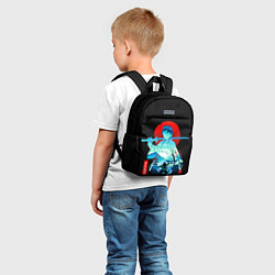 Детский рюкзак Танджиро Комадо Силуэт Клинок рассекающий демонов, цвет: 3D-принт — фото 2
