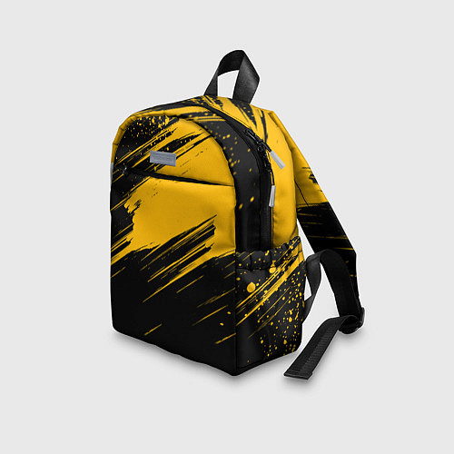 Детский рюкзак Black and yellow grunge / 3D-принт – фото 3