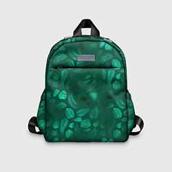 Детский рюкзак Яркие зеленые листья, цвет: 3D-принт