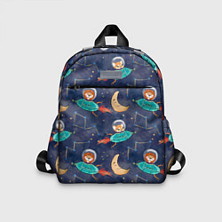 Детский рюкзак Звери в космосе детский паттерн, цвет: 3D-принт