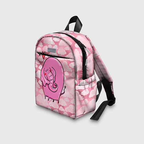 Детский рюкзак Розовый влюбленный слон / 3D-принт – фото 3