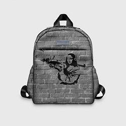 Детский рюкзак Мона Лиза Бэнкси Banksy, цвет: 3D-принт