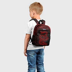 Детский рюкзак Красная Змея Red Snake Глитч, цвет: 3D-принт — фото 2