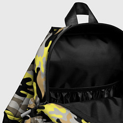 Детский рюкзак Желтый, Черный, Серый, Модный камуфляж, цвет: 3D-принт — фото 2