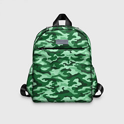 Детский рюкзак Зеленый монохромный камуфляж, цвет: 3D-принт