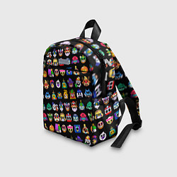 Детский рюкзак Значки на скины Бравл Старс Brawl Черный Пины, цвет: 3D-принт — фото 2