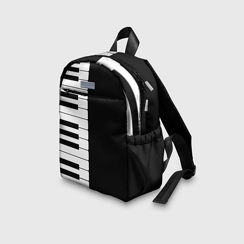 Детский рюкзак Черно-Белое Пианино Piano / 3D-принт – фото 3