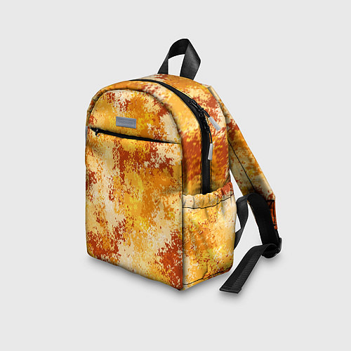Детский рюкзак Спортивный камуфляж Пикси - Апельсин / 3D-принт – фото 3