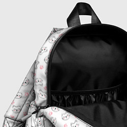 Детский рюкзак Кошачий паттерн с щечками и лапками Милота, цвет: 3D-принт — фото 2