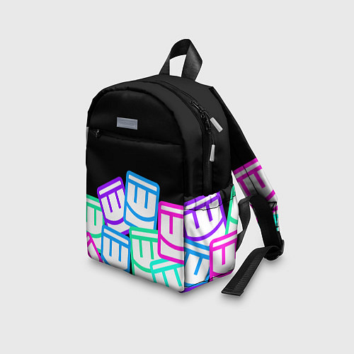 Детский рюкзак Разноцветные лого REC ROOM / 3D-принт – фото 3