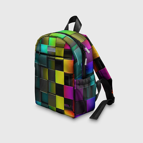 Детский рюкзак Colored Geometric 3D pattern / 3D-принт – фото 3