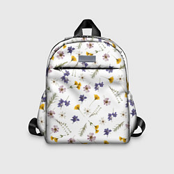 Детский рюкзак Простые цветы на белом фоне
