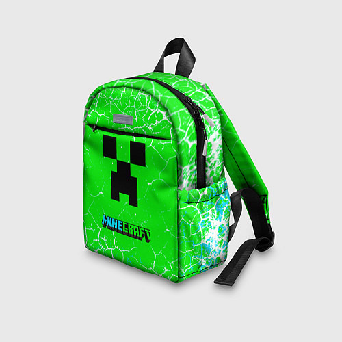 Детский рюкзак Minecraft зеленый фон / 3D-принт – фото 3