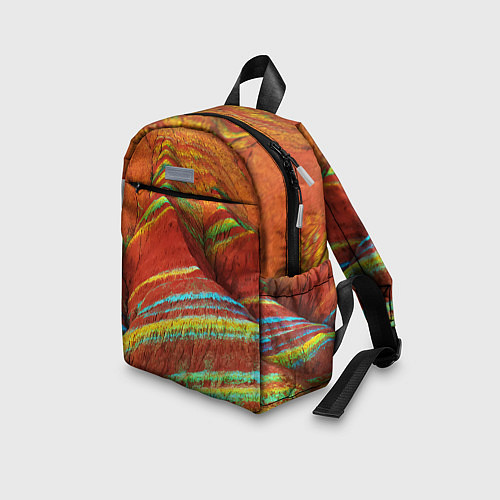 Детский рюкзак Знаменитые разноцветные горы Китай / 3D-принт – фото 3