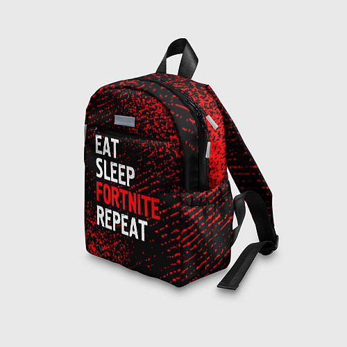 Детский рюкзак Eat Sleep Fortnite Repeat Арт / 3D-принт – фото 3