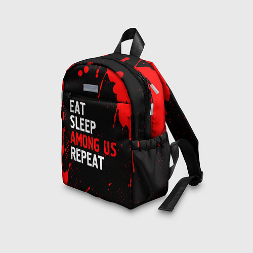 Детский рюкзак Eat Sleep Among Us Repeat Брызги / 3D-принт – фото 3