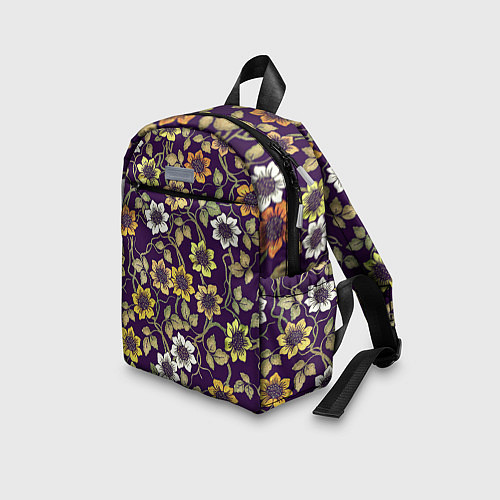 Детский рюкзак Цветущий куст / 3D-принт – фото 3
