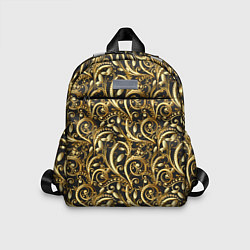 Детский рюкзак Золотистые узоры, цвет: 3D-принт