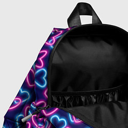 Детский рюкзак Неоновые сердца, паттерн, цвет: 3D-принт — фото 2