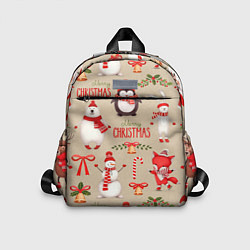 Детский рюкзак СЧАСТЛИВОГО РОЖДЕСТВА MERRY CHRISTMAS, цвет: 3D-принт