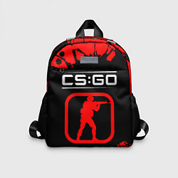 Детский рюкзак CS:GO лого с линиями и спецназом, цвет: 3D-принт