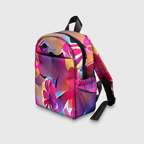 Детский рюкзак Тропические краски Цветы / 3D-принт – фото 3