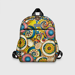 Детский рюкзак РАСПИСНЫЕ ЦВЕТЫ, цвет: 3D-принт