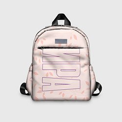 Детский рюкзак Имя Ира по-вертикали с розовым фоном, цвет: 3D-принт