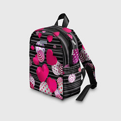 Детский рюкзак ОПТИЧЕСКАЯ ИЛЛЮЗИЯ ШАРОВ И СЕРДЕЦ, цвет: 3D-принт — фото 2