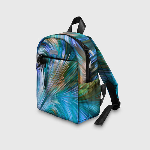 Детский рюкзак Абстрактная красочная композиция Полосы Abstract c / 3D-принт – фото 3