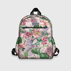 Детский рюкзак Цветы Розовые Лилии и Сирень, цвет: 3D-принт
