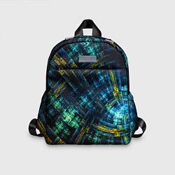 Детский рюкзак Абстрактная неоновая футуристическая композиция Ab, цвет: 3D-принт
