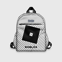 Детский рюкзак Символ Roblox на светлом фоне с полосами, цвет: 3D-принт