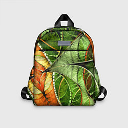 Детский рюкзак Растительный абстрактный фрактальный паттерн Veget, цвет: 3D-принт