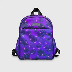 Детский рюкзак Неоновый Chill и пальмовые листья, цвет: 3D-принт