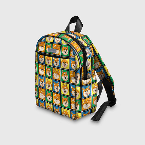 Детский рюкзак Разноцветная плитка сибы / 3D-принт – фото 3