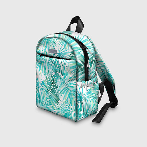 Детский рюкзак Листья Пальмы Нарисованные Акварелью / 3D-принт – фото 3