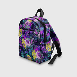 Детский рюкзак Цветы Жёлто-Фиолетовые, цвет: 3D-принт — фото 2