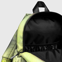 Детский рюкзак Сова-ведьма на зелено-желтом фоне, цвет: 3D-принт — фото 2