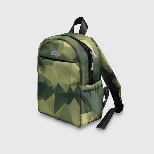 Детский рюкзак 3д полигоны - камуфляж / 3D-принт – фото 3