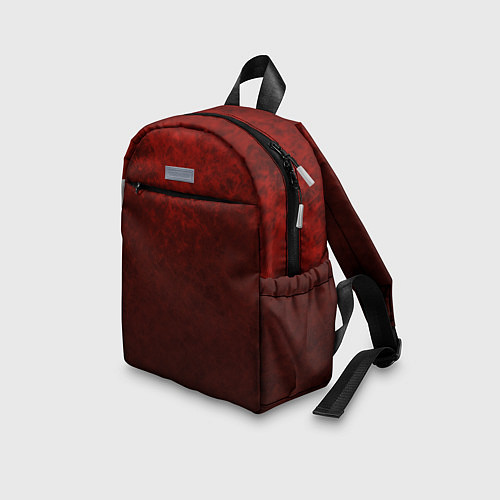 Детский рюкзак Мраморный красно-черный градиент / 3D-принт – фото 3
