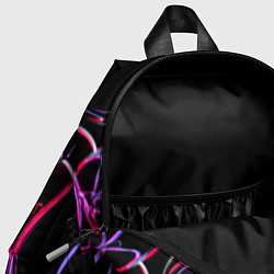 Детский рюкзак Неоновые линзы во тьме - Розовый, цвет: 3D-принт — фото 2