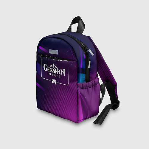 Детский рюкзак Genshin Impact Gaming Champion: рамка с лого и джо / 3D-принт – фото 3