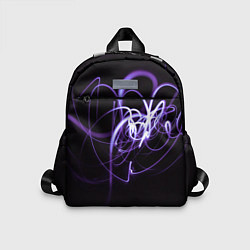 Детский рюкзак Неоновый узор - Фиолетовый, цвет: 3D-принт