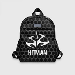 Детский рюкзак Hitman Glitch на темном фоне, цвет: 3D-принт