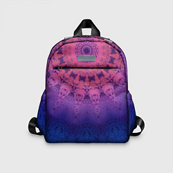 Детский рюкзак Розово-синий круглый орнамент калейдоскоп, цвет: 3D-принт