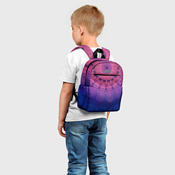 Детский рюкзак Розово-синий круглый орнамент калейдоскоп, цвет: 3D-принт — фото 2